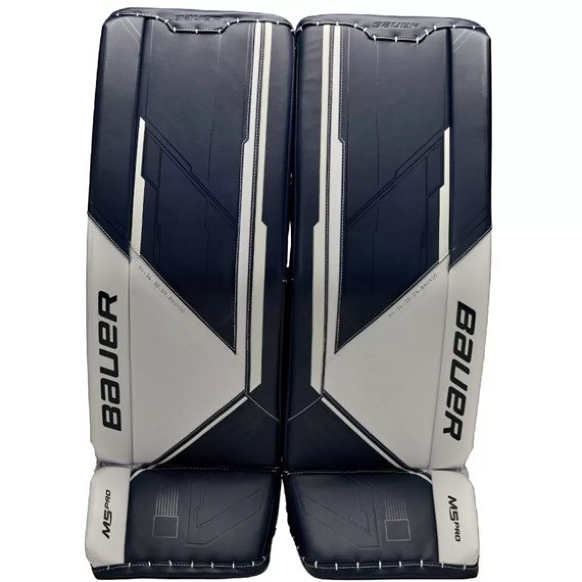 Goalie Leg Pads Intermediate | BAUER Goalie Leg Pads Supreme M5 Pro In White/Navy