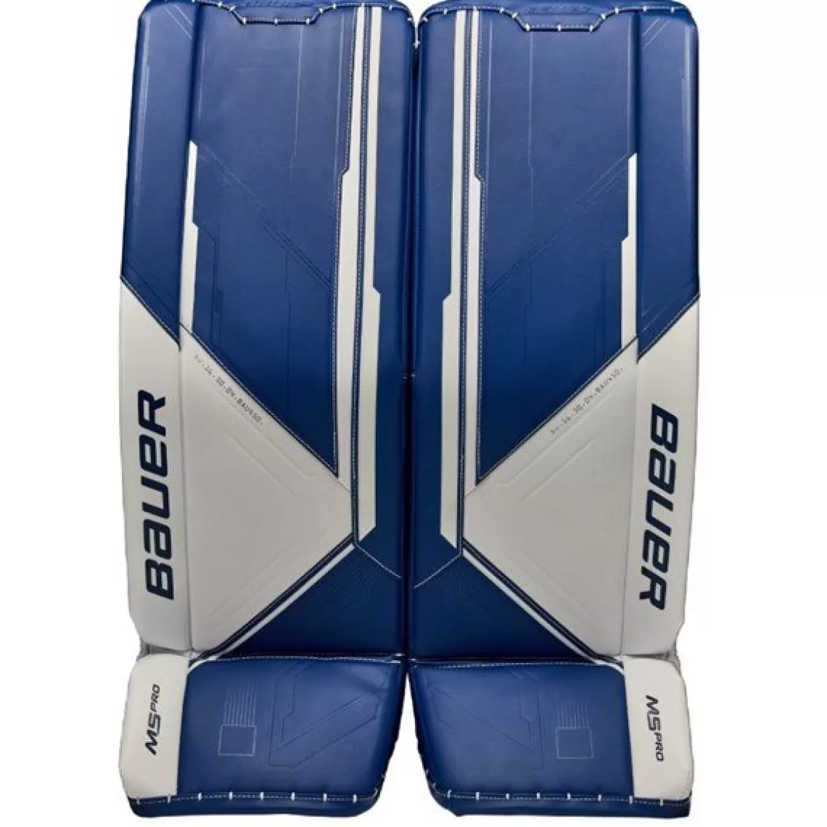 Goalie Leg Pads Intermediate | BAUER Goalie Leg Pads Supreme M5 Pro In White/Blue