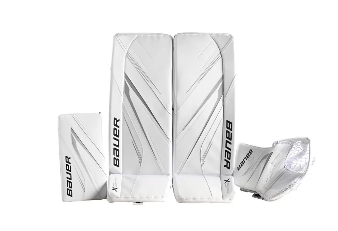 Goalie Leg Pads Intermediate | BAUER Goalie Leg Pads X5 Pro Int White