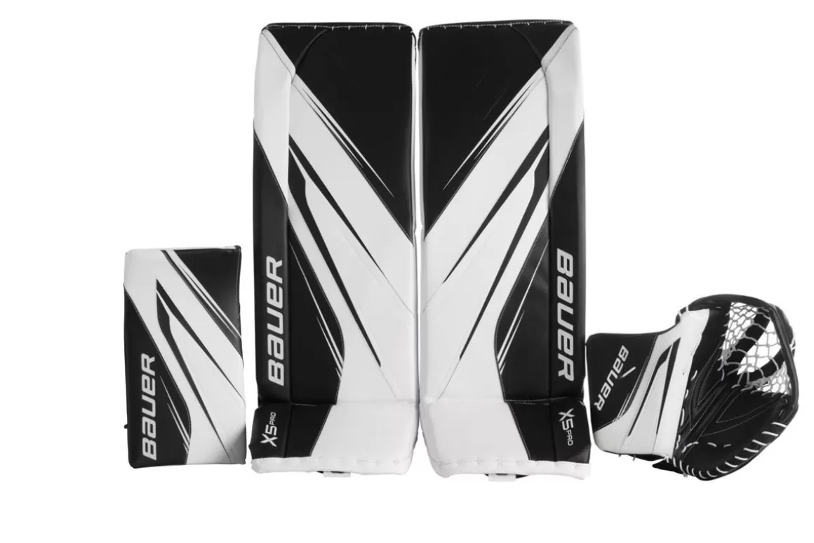 Goalie Leg Pads Intermediate | BAUER Goalie Leg Pads X5 Pro Int White/Black