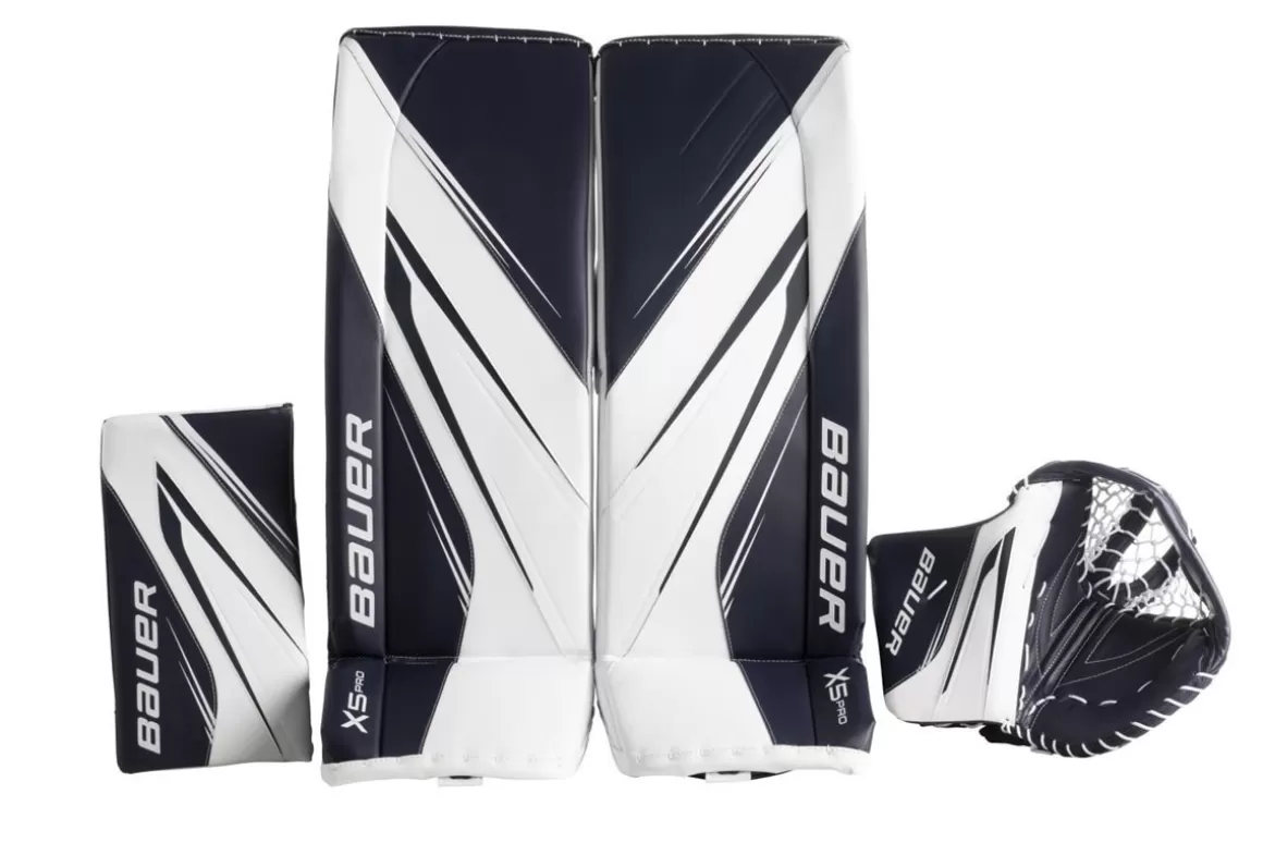 Goalie Leg Pads Senior | BAUER Goalie Leg Pads X5 Pro Sr White/Navy