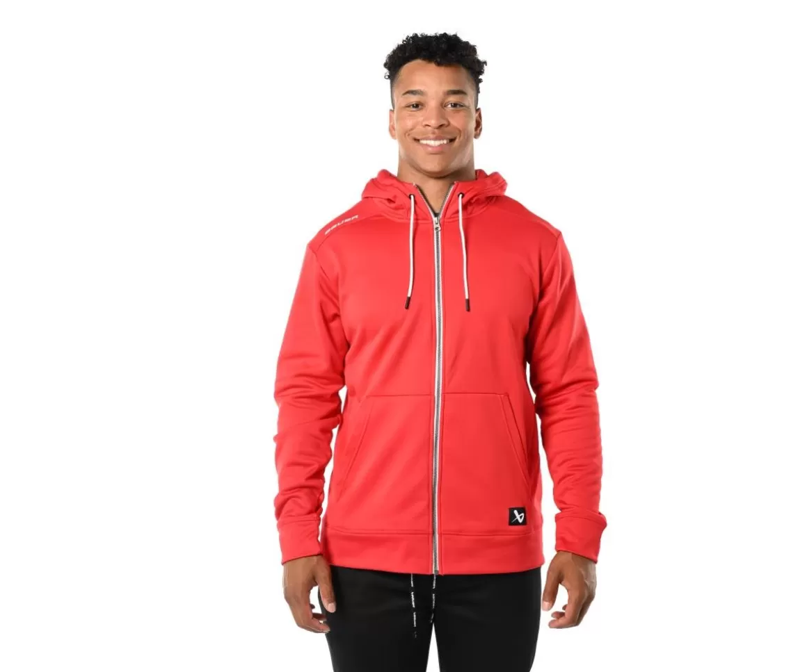 Hoodies Senior | BAUER Hoodie Team Fleece Zip Sr Red