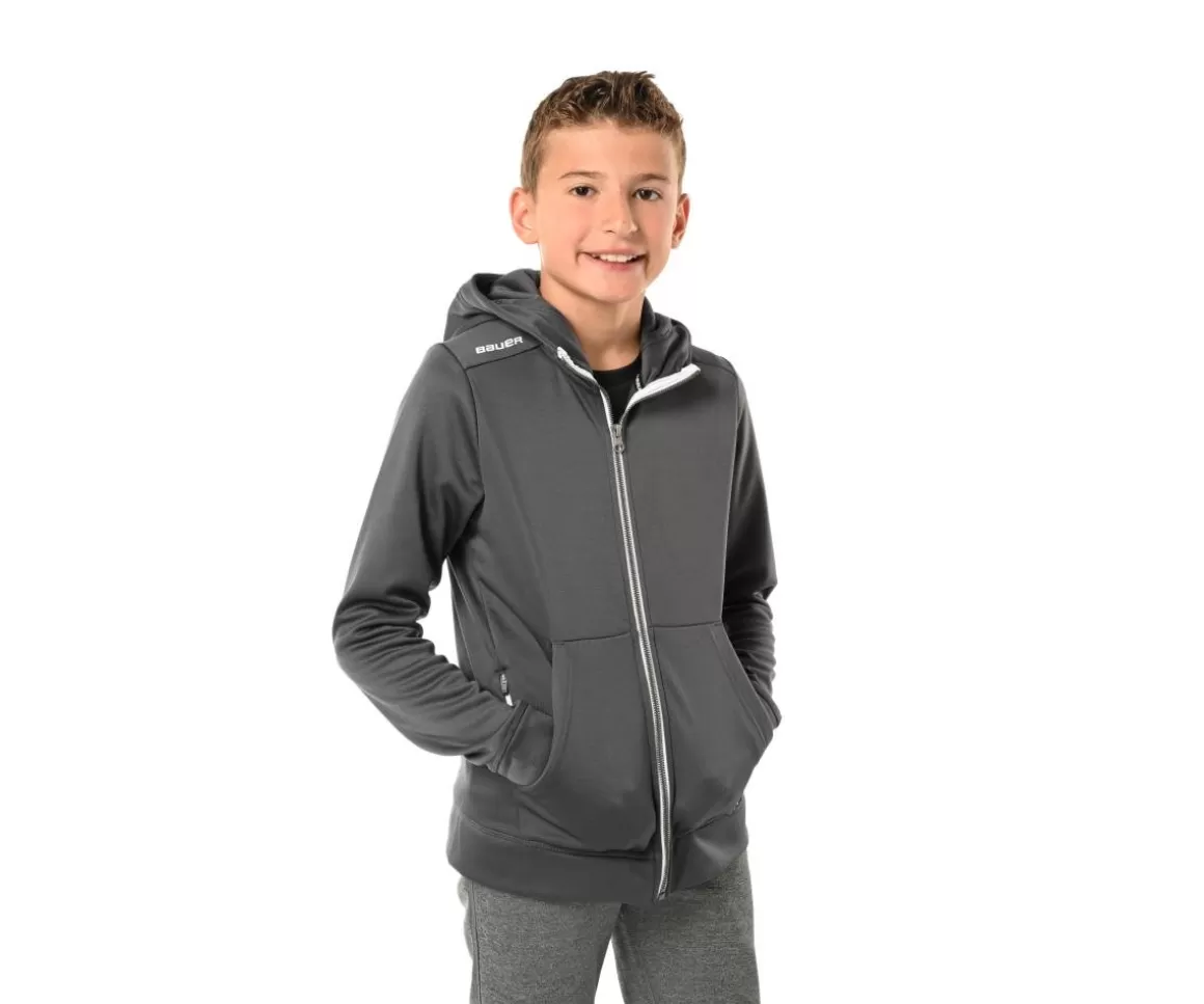 Hoodies Junior | BAUER Hoodie Team Fleece Zip Yth Grey