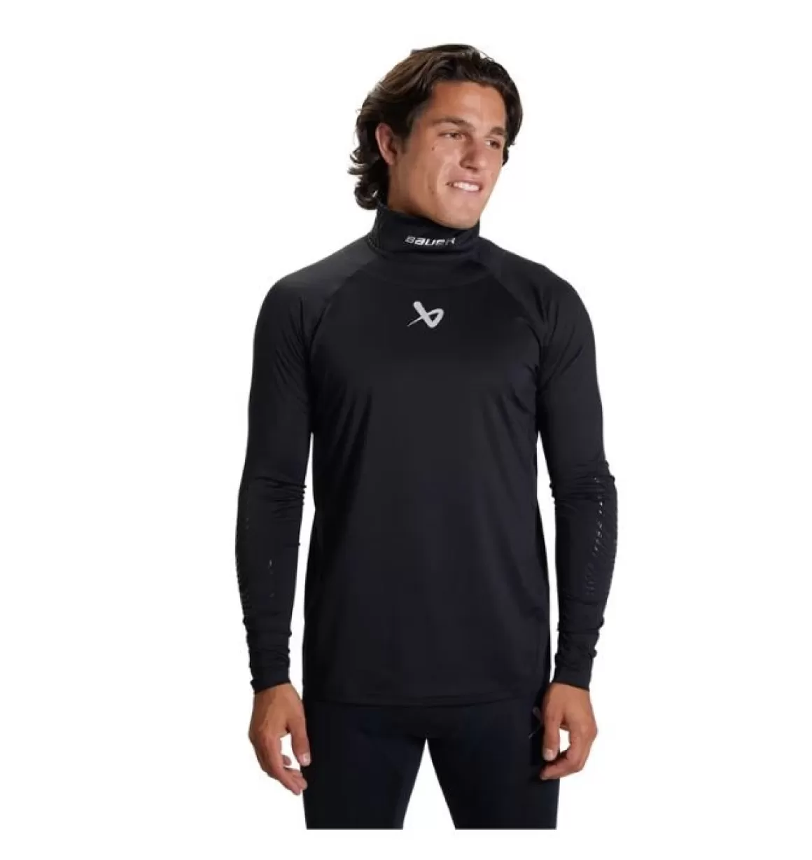 BAUER Long Sleeve Neck Protective Jersey Sr- Neck Guard For Hockey