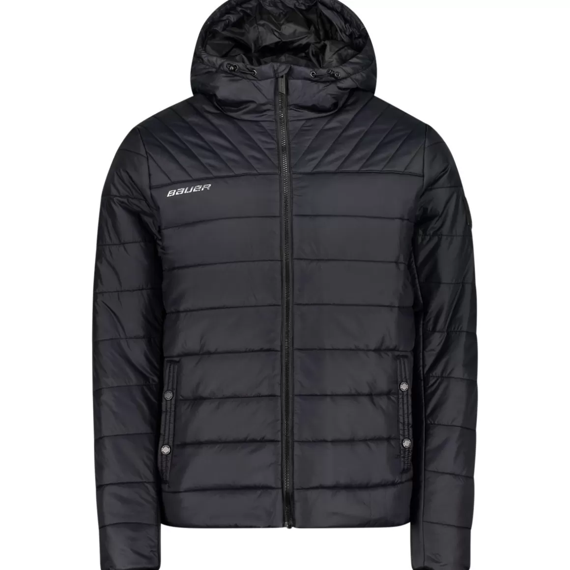 Jackets Senior | BAUER Surpreme Hooded Puffer Sr Jacket Black