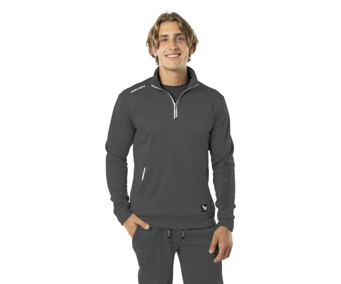 Sweaters Senior | BAUER Sweater 1/4 Zip Team Fleece Sr Grey