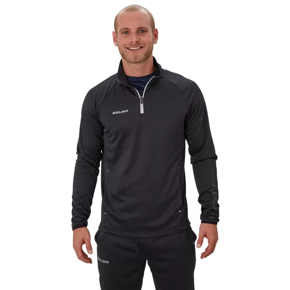 Sweaters Junior | BAUER Sweater Vapor Fleece 1/4 Zip Jr Black