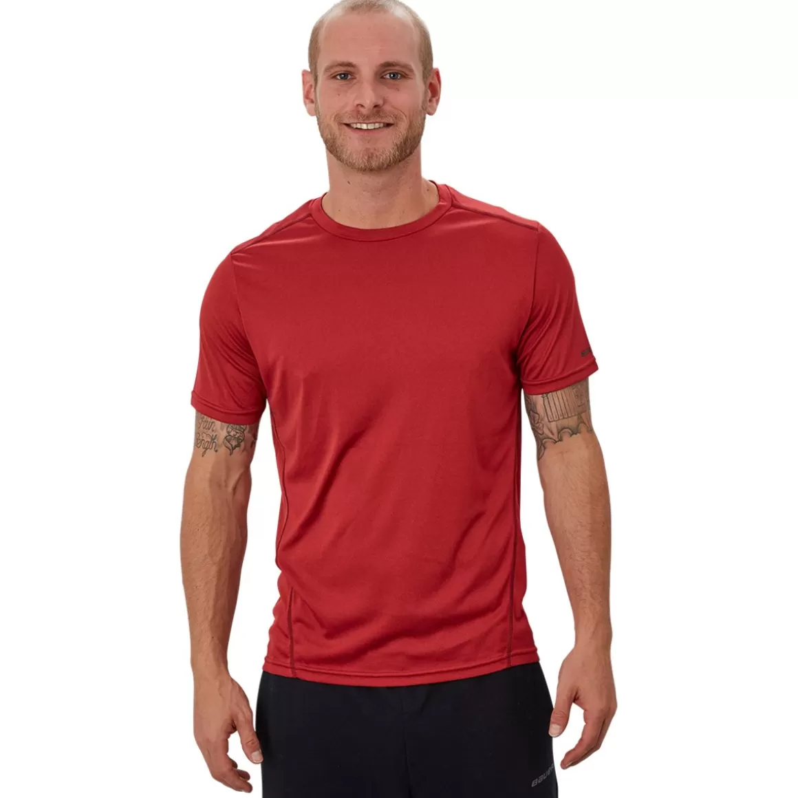 Senior T-Shirts | BAUER Vapor Team Tech Tee Nav-Sr Red