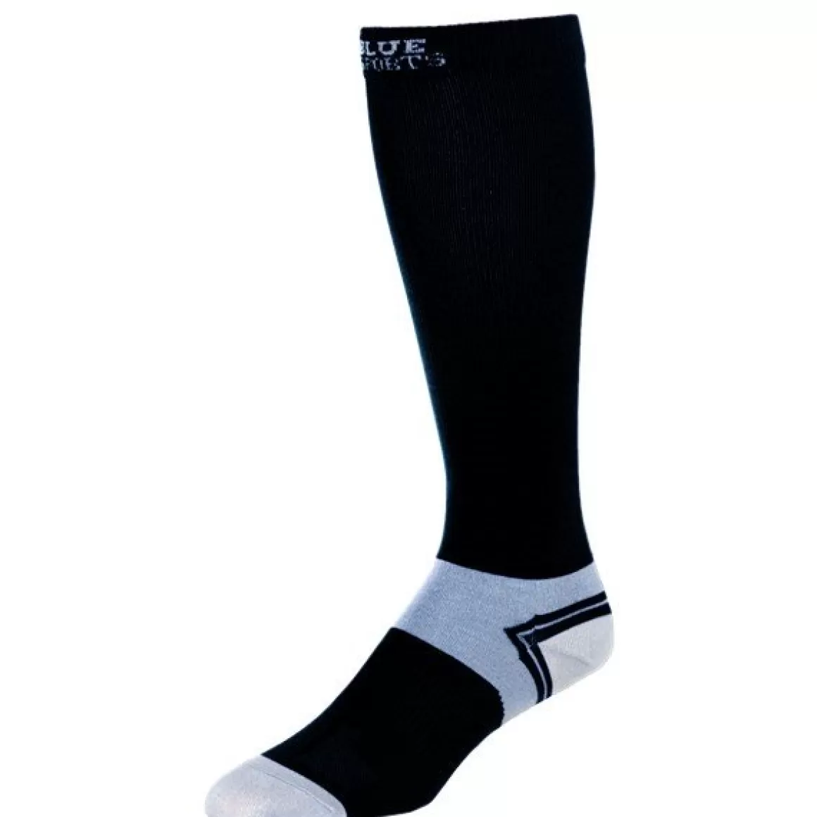 Hockey Socks | BLUESPORTS Hockey Skate Sock Pro-Compressio Black/Silver