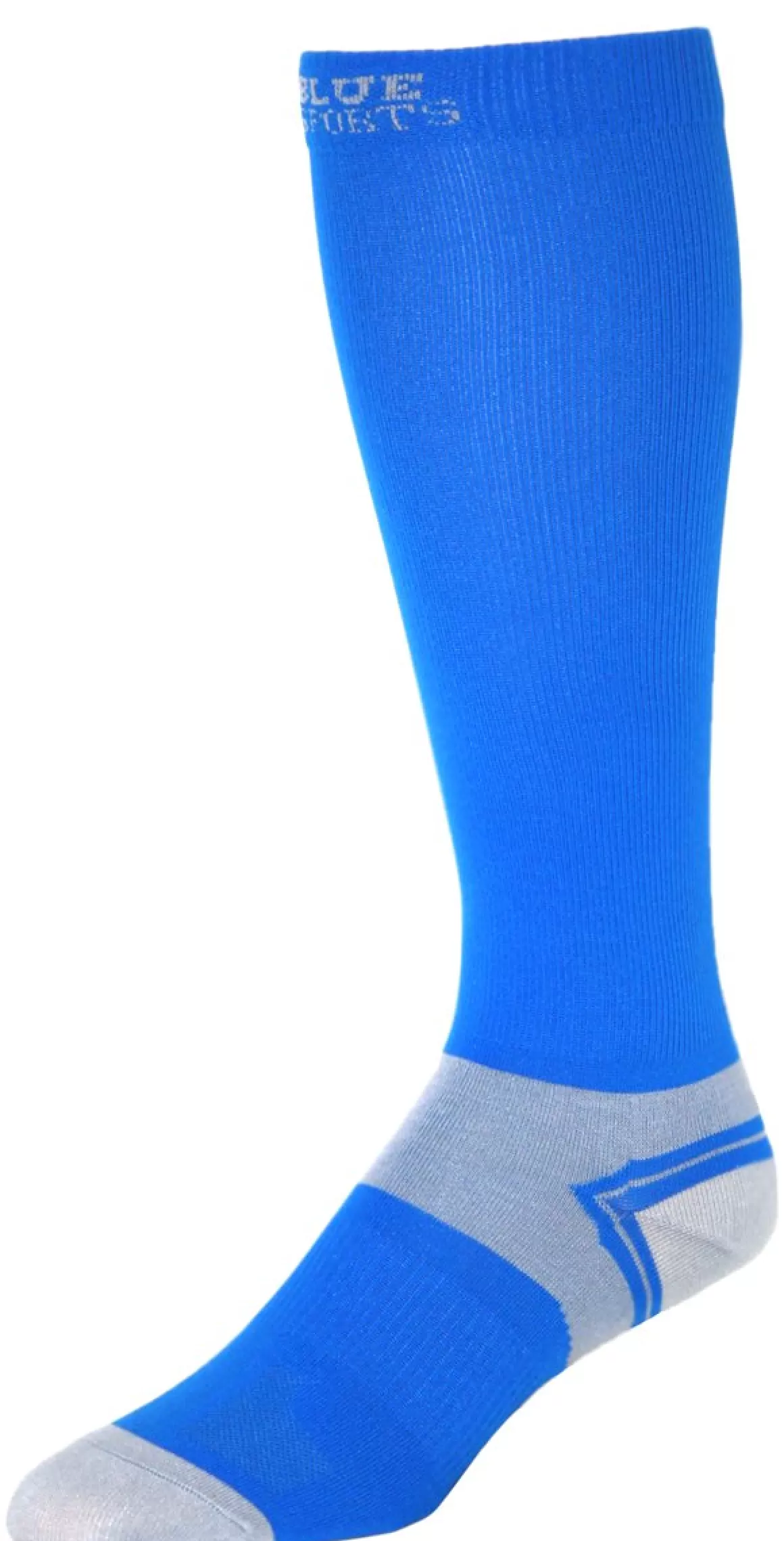 Hockey Socks | BLUESPORTS Hockey Skate Sock Pro-Compression Blue/Silver