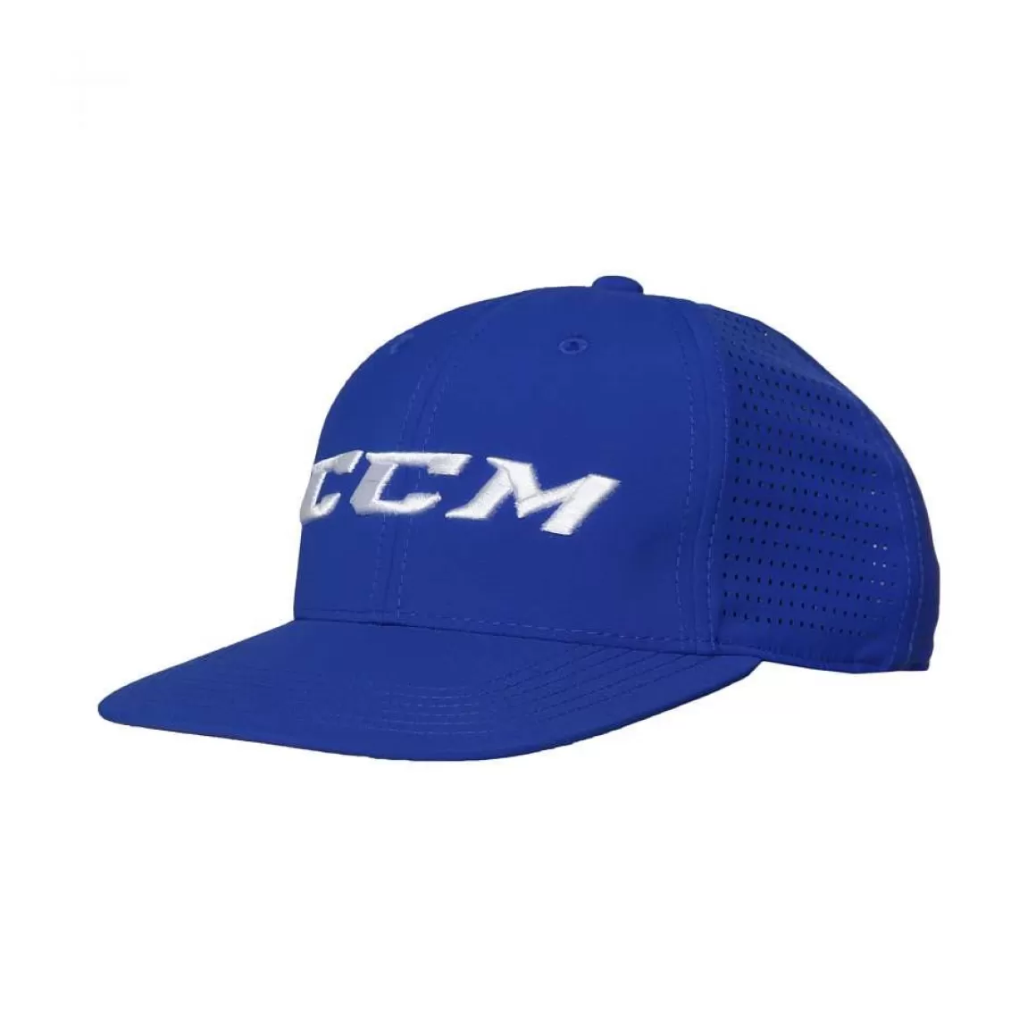 Hockey Caps Ccm | CCM Cap Big Logo Flat Brim Yth Royal Royal Blue