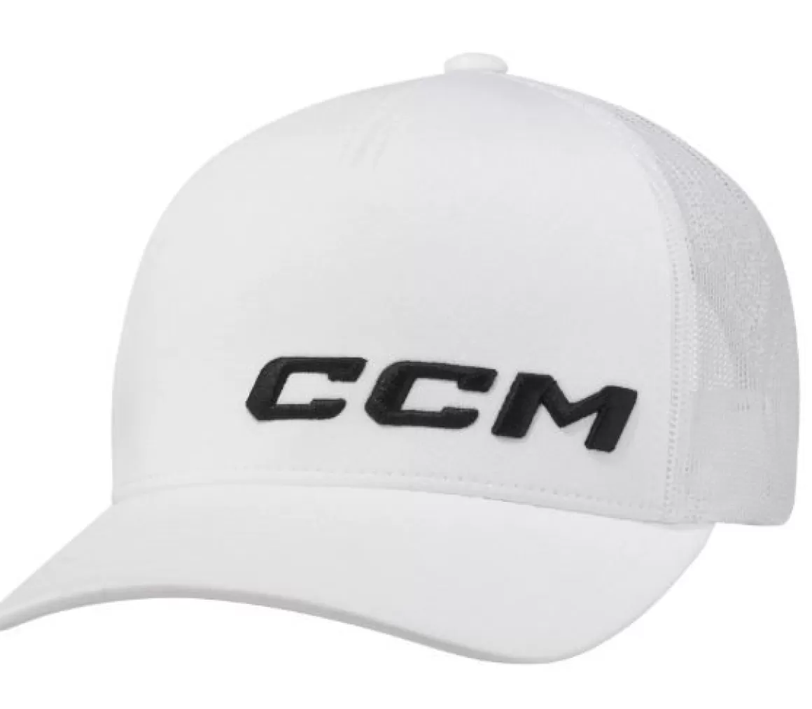 Hockey Caps Ccm | CCM Cap Monochrome Meshback Trucker Sr White