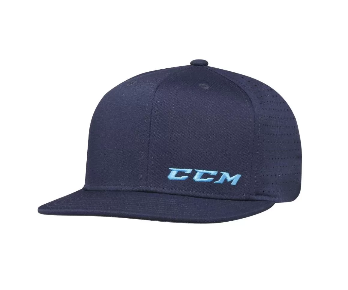 Hockey Caps Ccm | CCM Cap Small Logoflat Brim Sr Navy