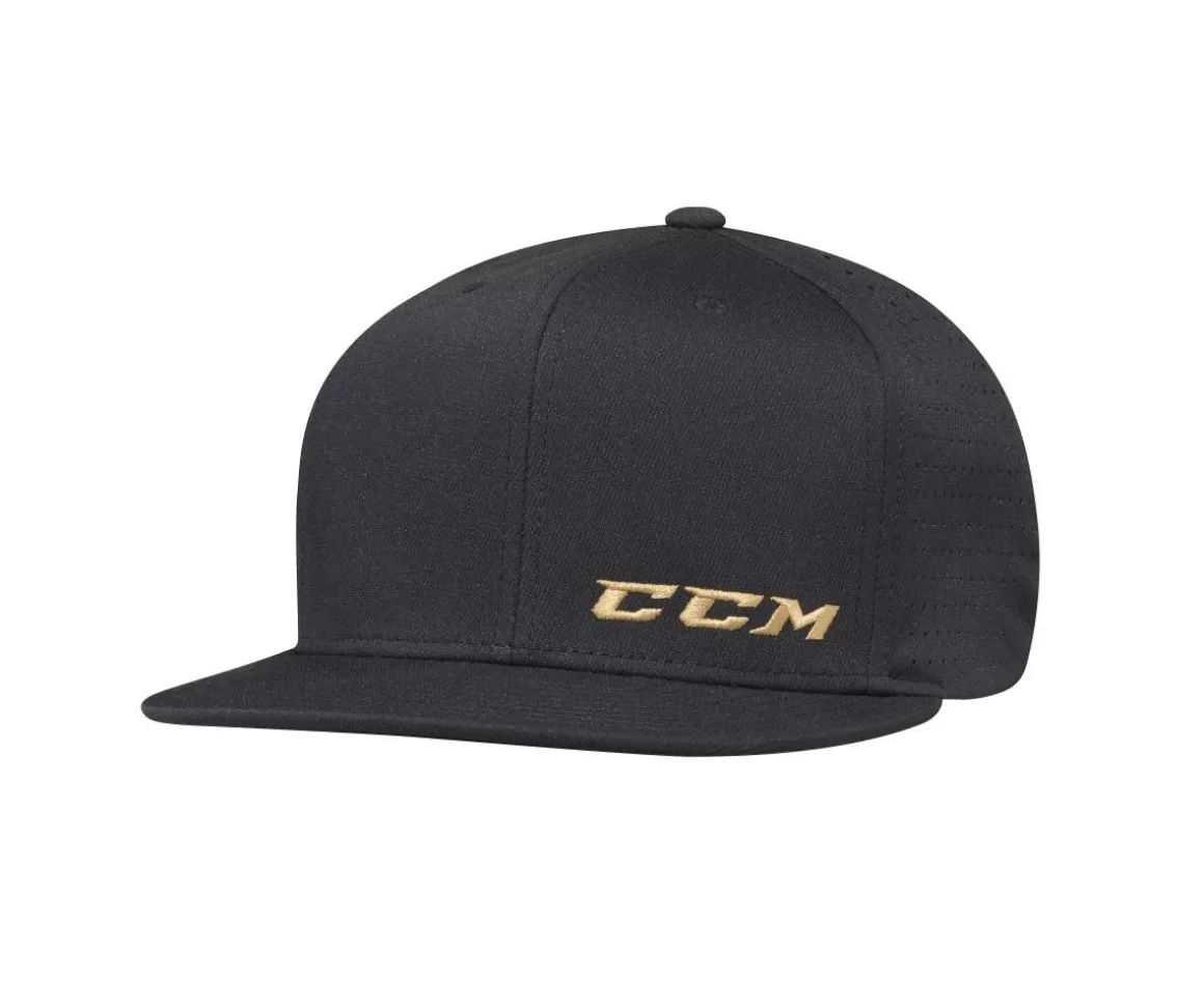 Hockey Caps Ccm | CCM Cap Small Logoflat Brim Yth Black