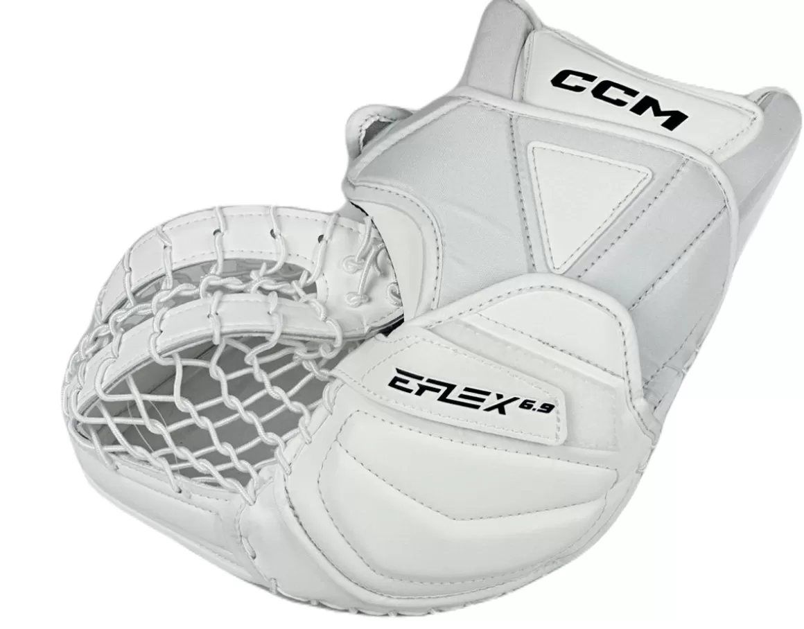 Goalie Catchers Intermediate | CCM Catch Glove Eflex 6.9 Int White