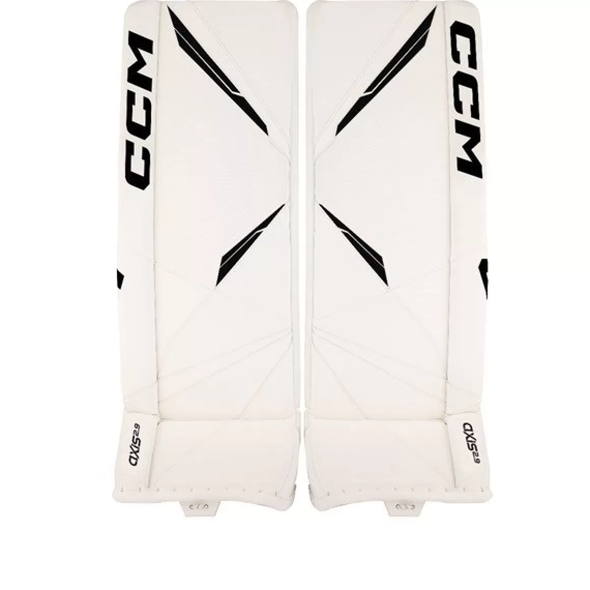 Goalie Leg Pads Intermediate | CCM Goalie Leg Pads Axis 2.9 Int White/Black