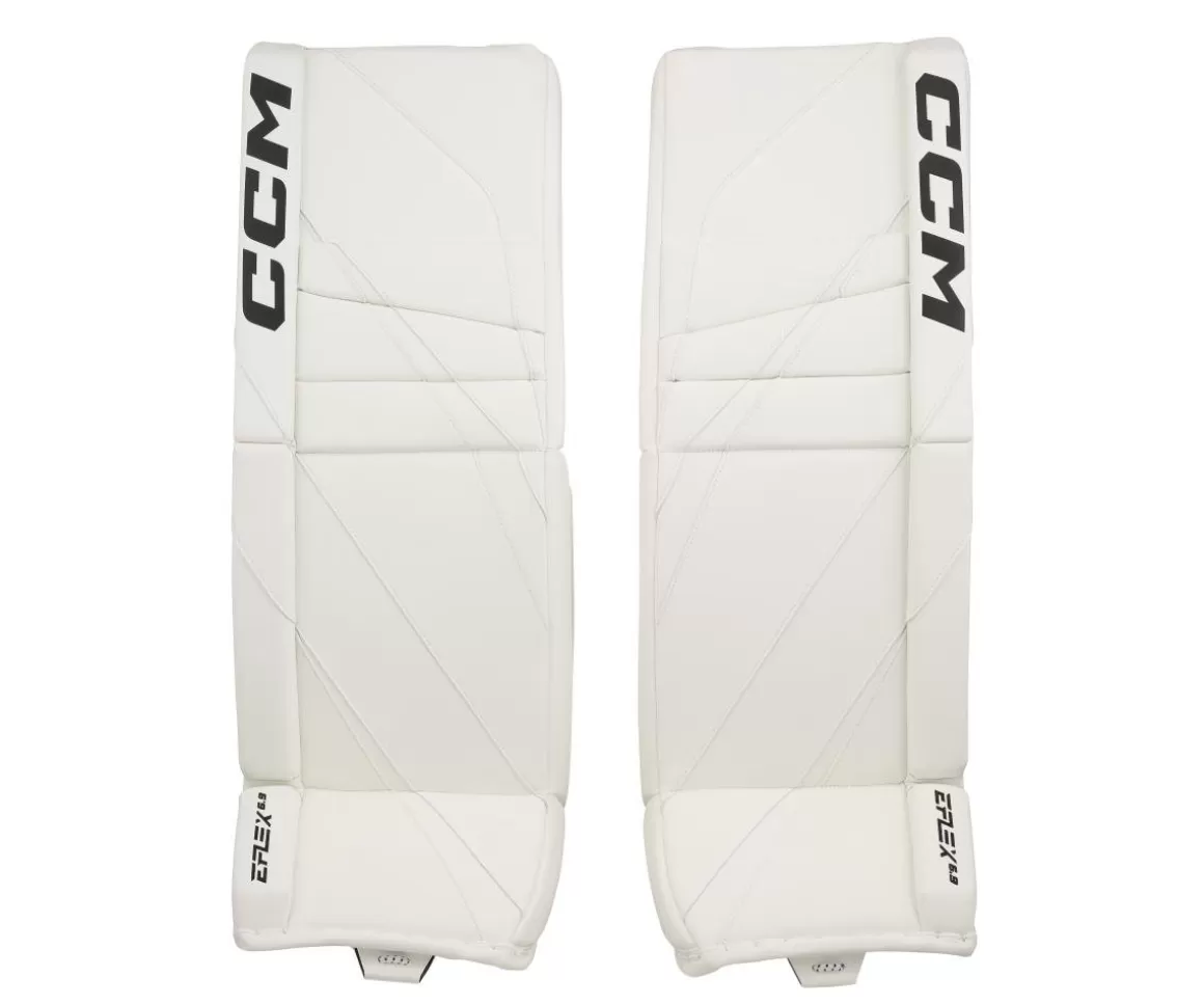 Goalie Leg Pads Intermediate | CCM Goalie Leg Pads Eflex 6.9 Int White