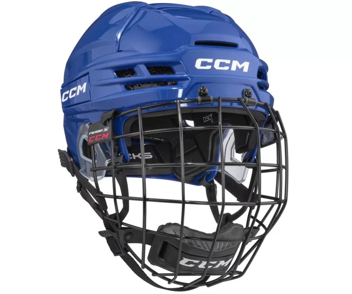 CCM Hockey Helmet Tacks 720 Combo Royal- Hockey Helmets With Bars