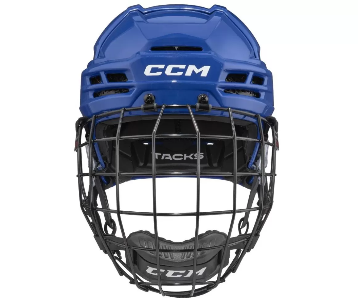 CCM Hockey Helmet Tacks 720 Combo Royal- Hockey Helmets With Bars