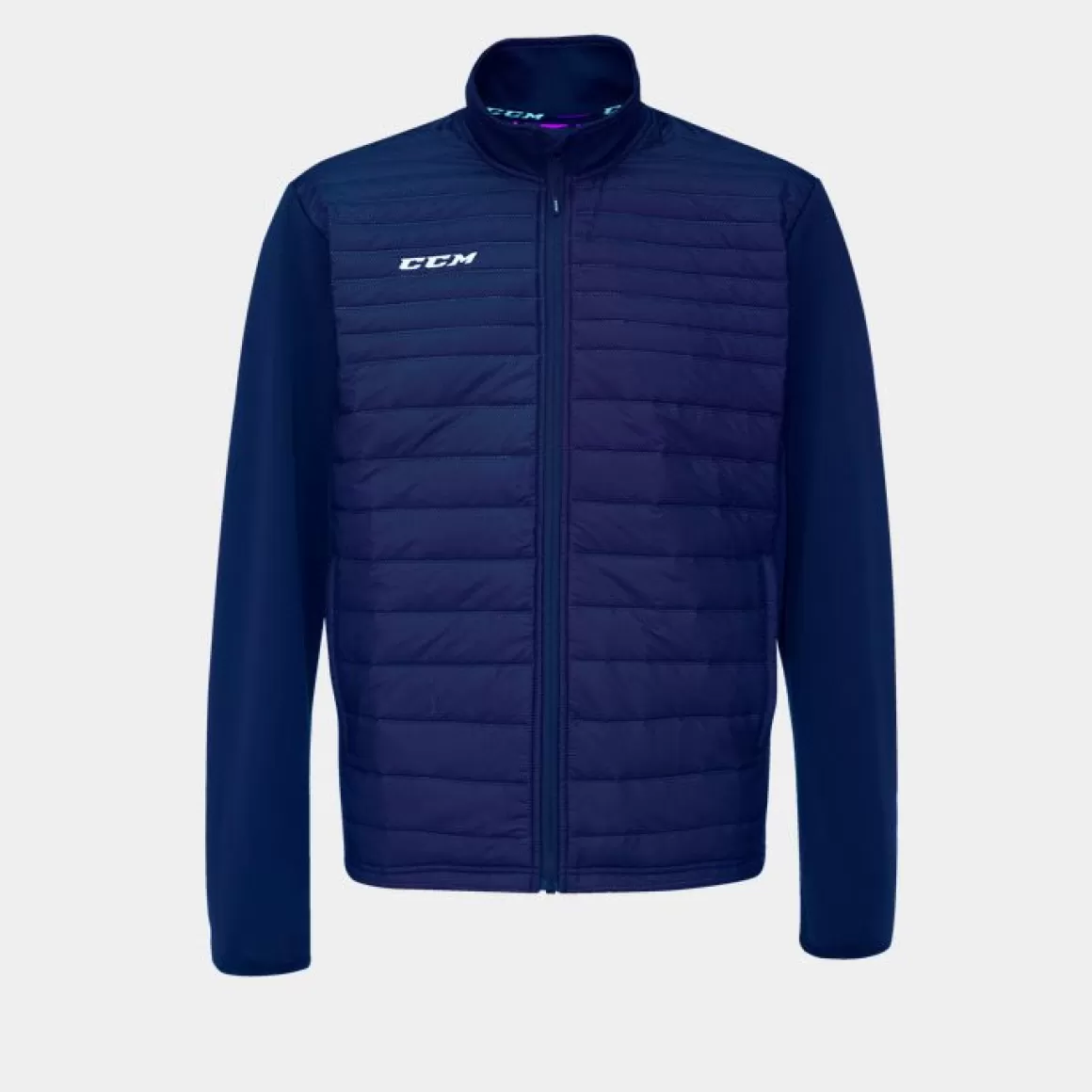 Jackets Senior | CCM Jacket Team Quilted Sr Navy