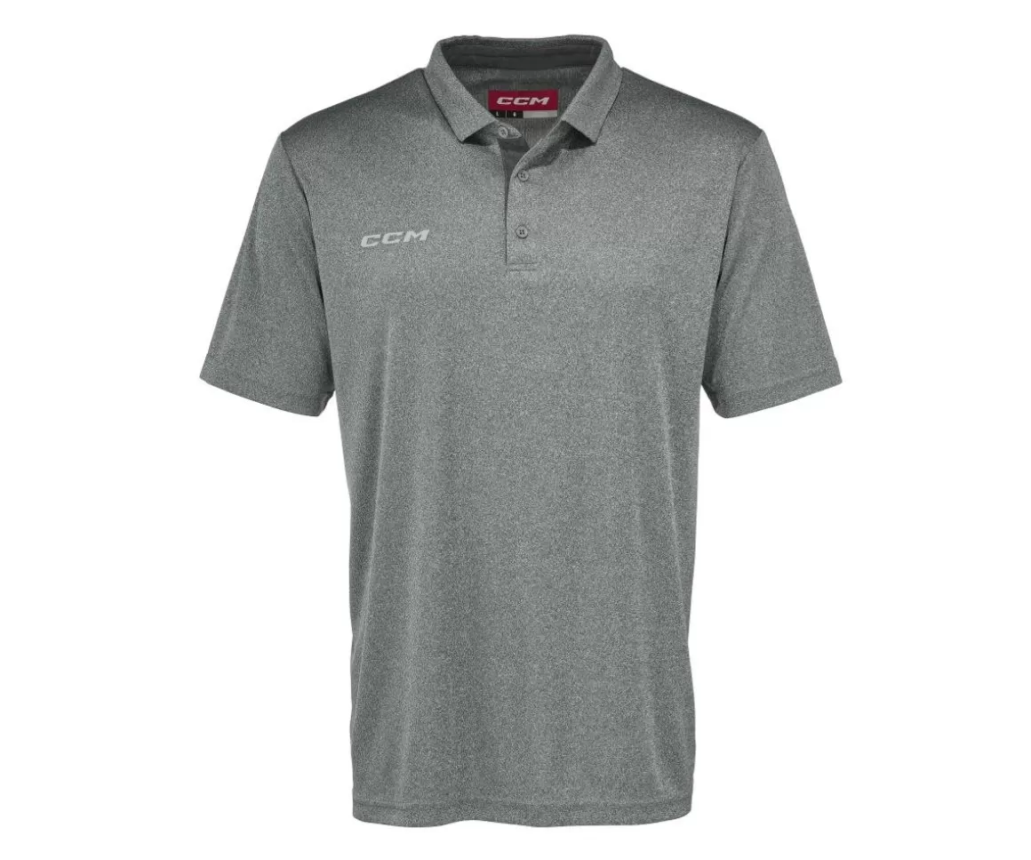 Senior T-Shirts | CCM Polo Fitted Sr Grey