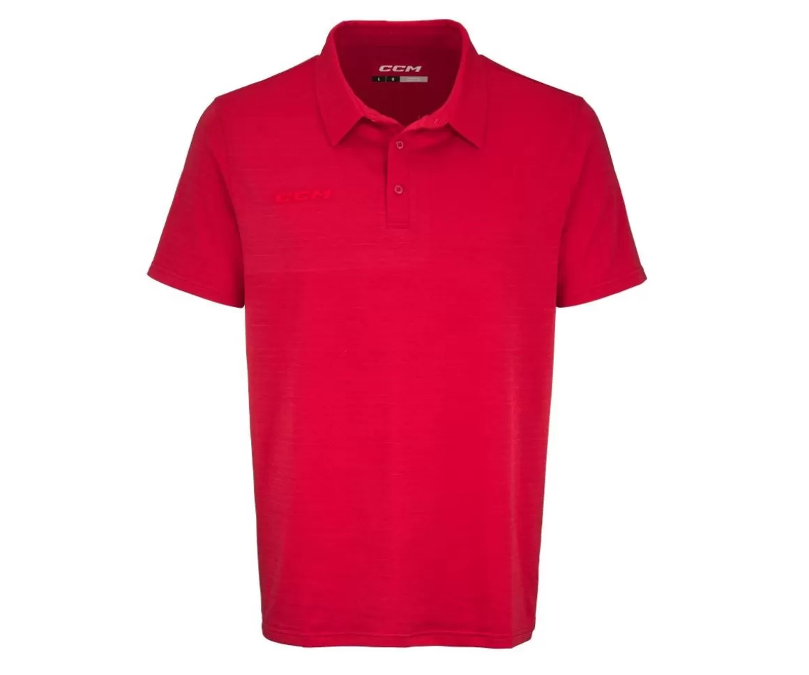 Senior T-Shirts | CCM Polo Fitted Sr Red