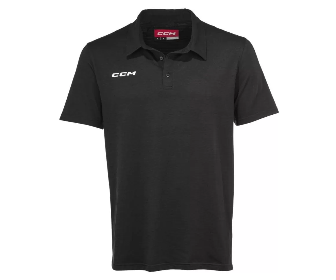 Senior T-Shirts | CCM Polo Fitted Sr Black