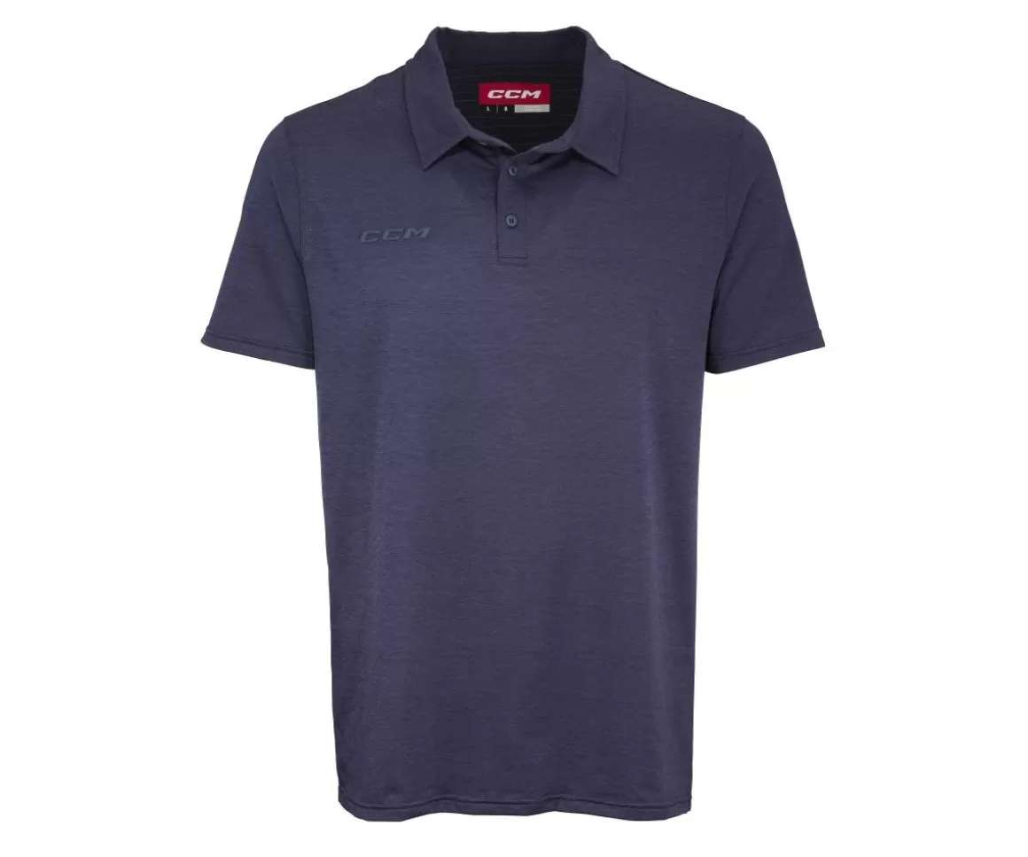 Senior T-Shirts | CCM Polo Fitted Sr Navy