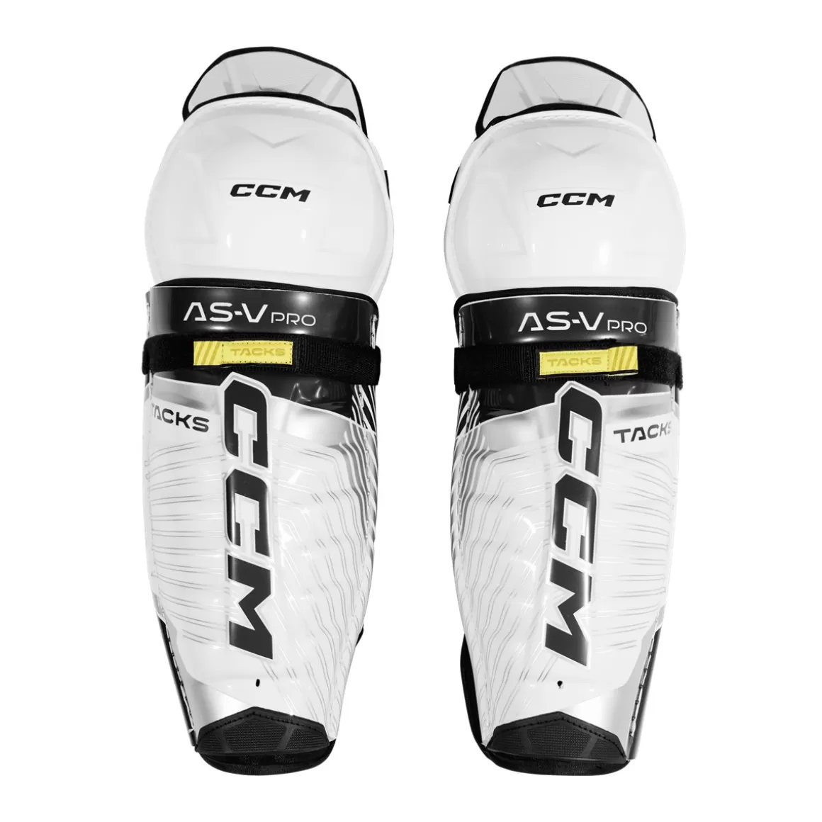 CCM Shin Guards Tacks As-V Pro Nhl Spec Sr- Hockey Shin Guards