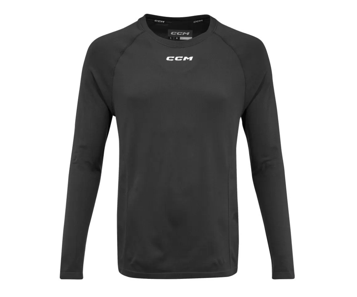 Sweaters Senior | CCM Shirt Long Sleeve Training Sr Black