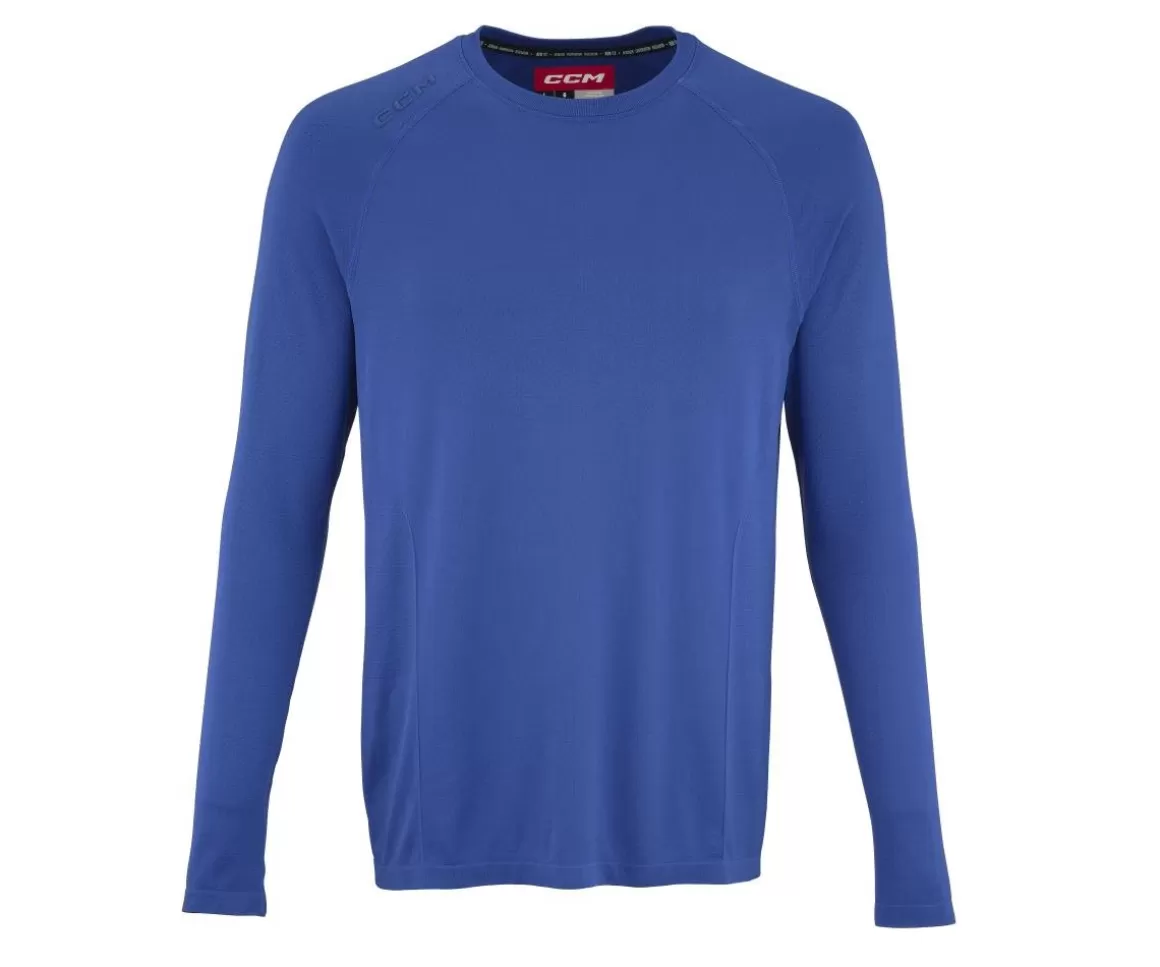 Sweaters Senior | CCM Shirt Long Sleeve Training Sr Royal Royal Blue