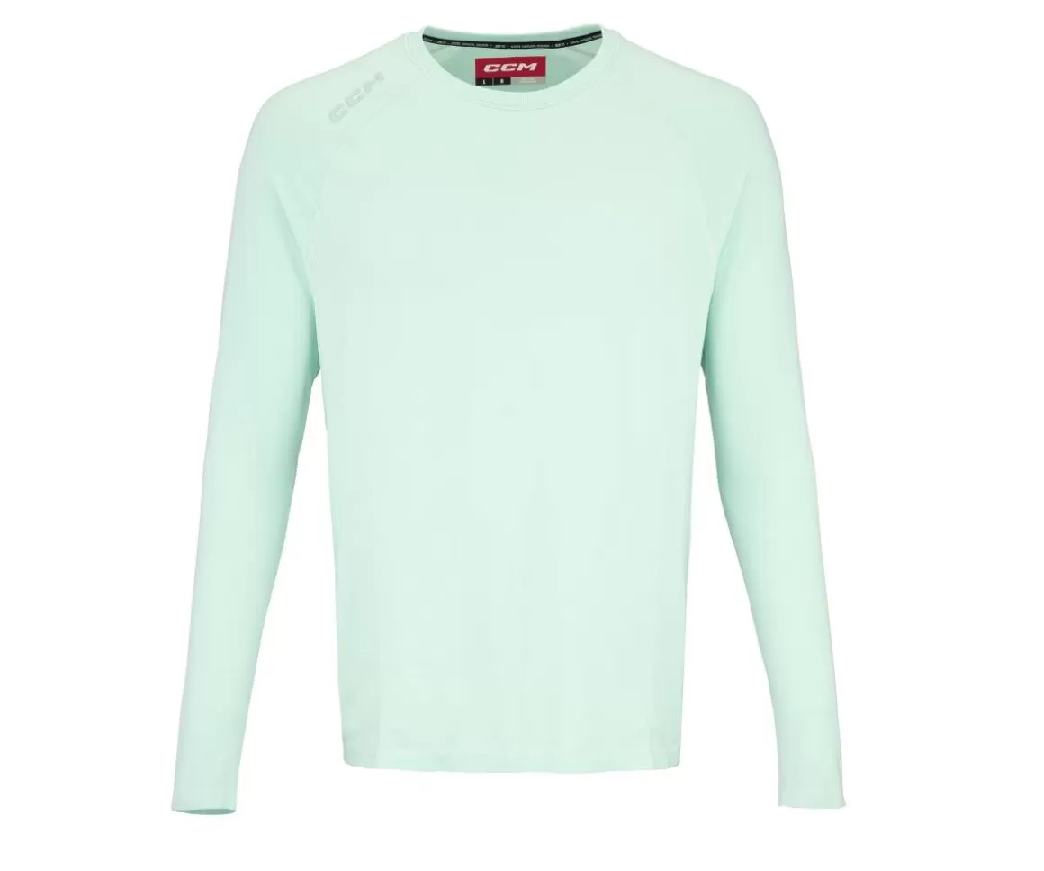 Sweaters Senior | CCM Shirt Long Sleeve Training Sr Seafoam 2375