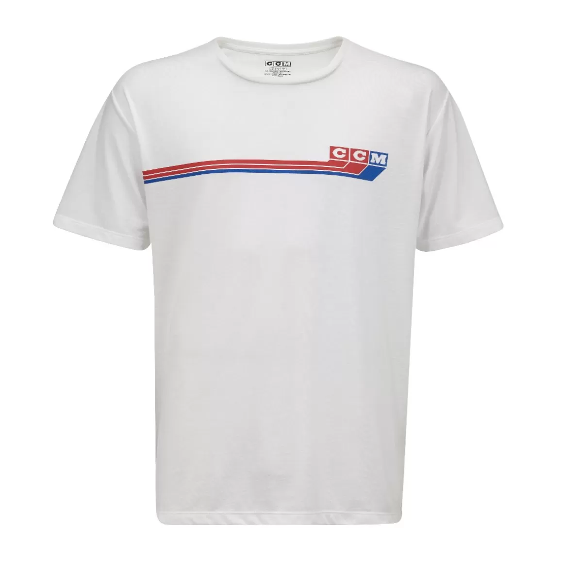 Junior T-Shirts | CCM T-Shirt Retro 3 Block Tee Jr White