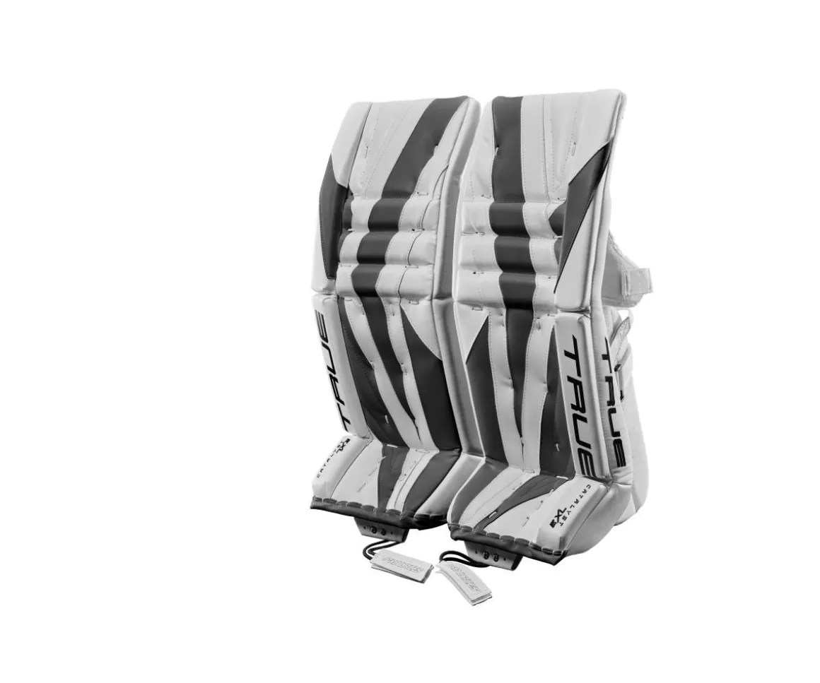 Goalie Leg Pads Intermediate | 1 True Goalie Leg Pads Catalyst 7X3 Int White/Black