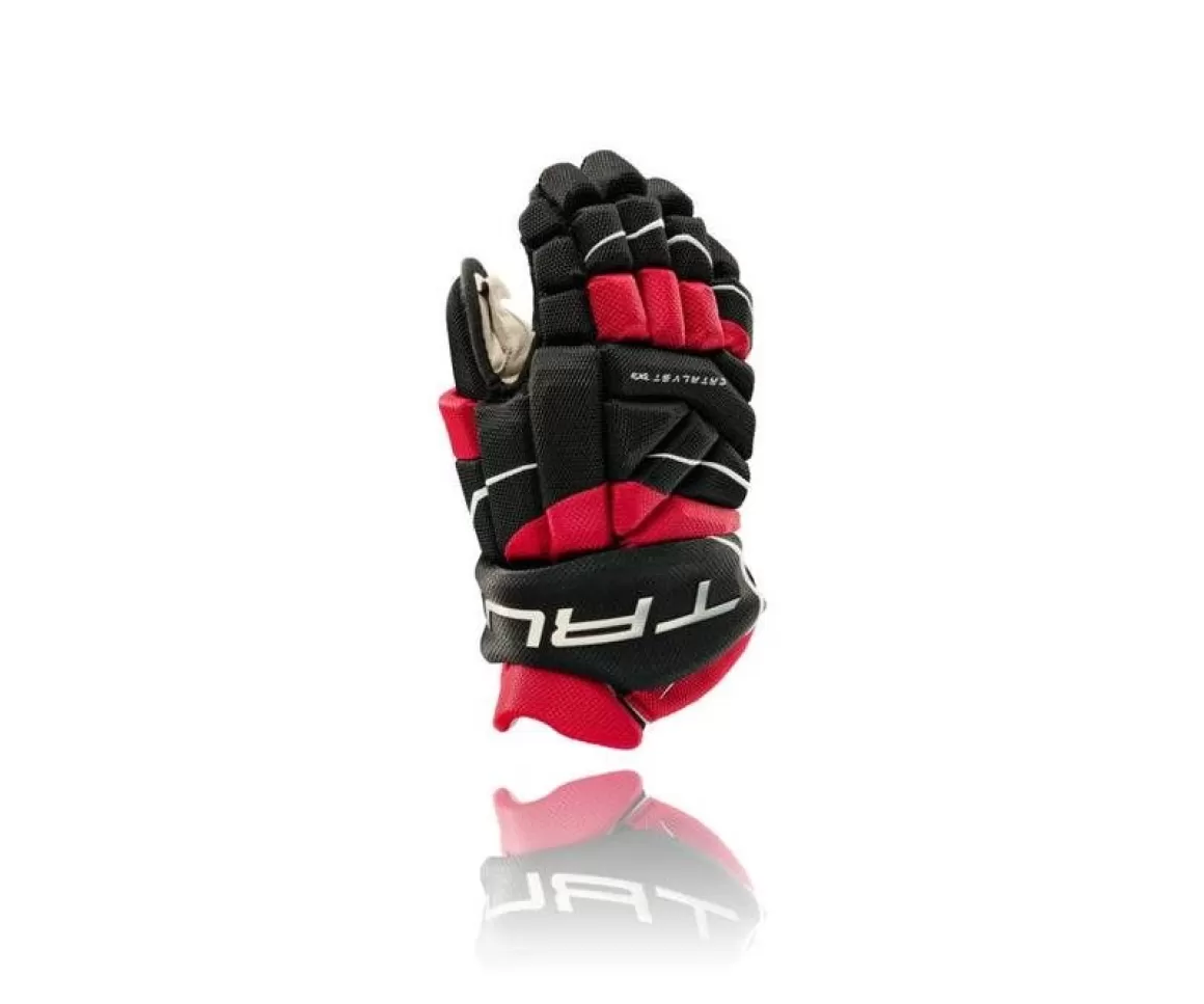 1 True Hockey Gloves Catalyst 7X3 Jr Black/Red- Hockey Gloves True