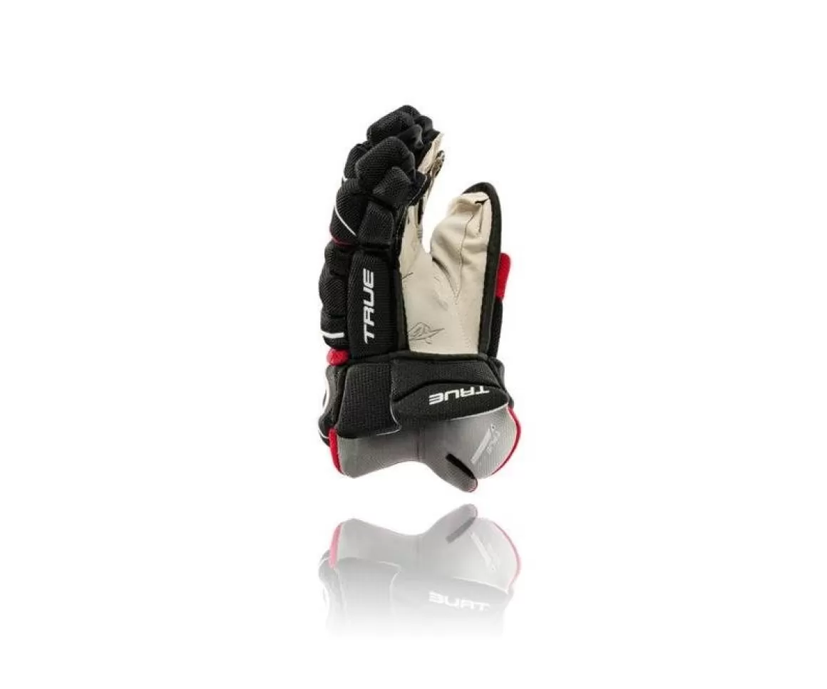 1 True Hockey Gloves Catalyst 7X3 Jr Black/Red- Hockey Gloves True