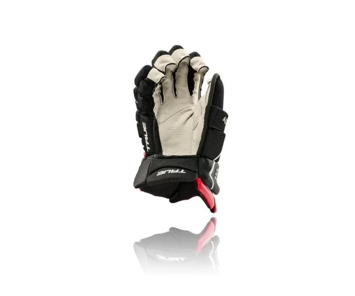 1 True Hockey Gloves Catalyst 9X3 Jr Black/Red- Hockey Gloves True