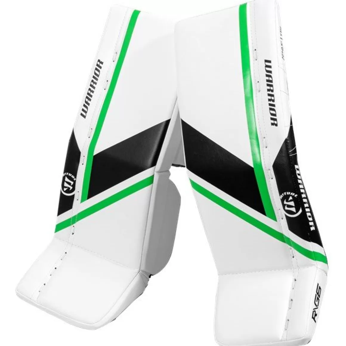 Goalie Leg Pads Children (Yth) | WARRIOR Goalie Leg Pads G6 E+ Yth White/Black/Neon Green